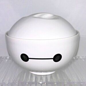 Baymax Tokyo Japan Disney Resort Lidded Ceramic 5-1/2" Rice Bowl Sumo Big Hero 6